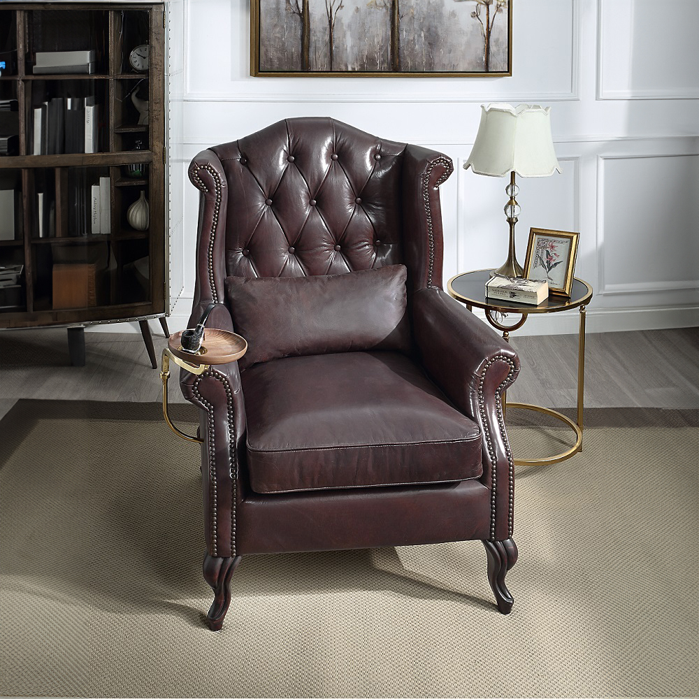 ACME™ Pino Accent Chair - Vintage Brown