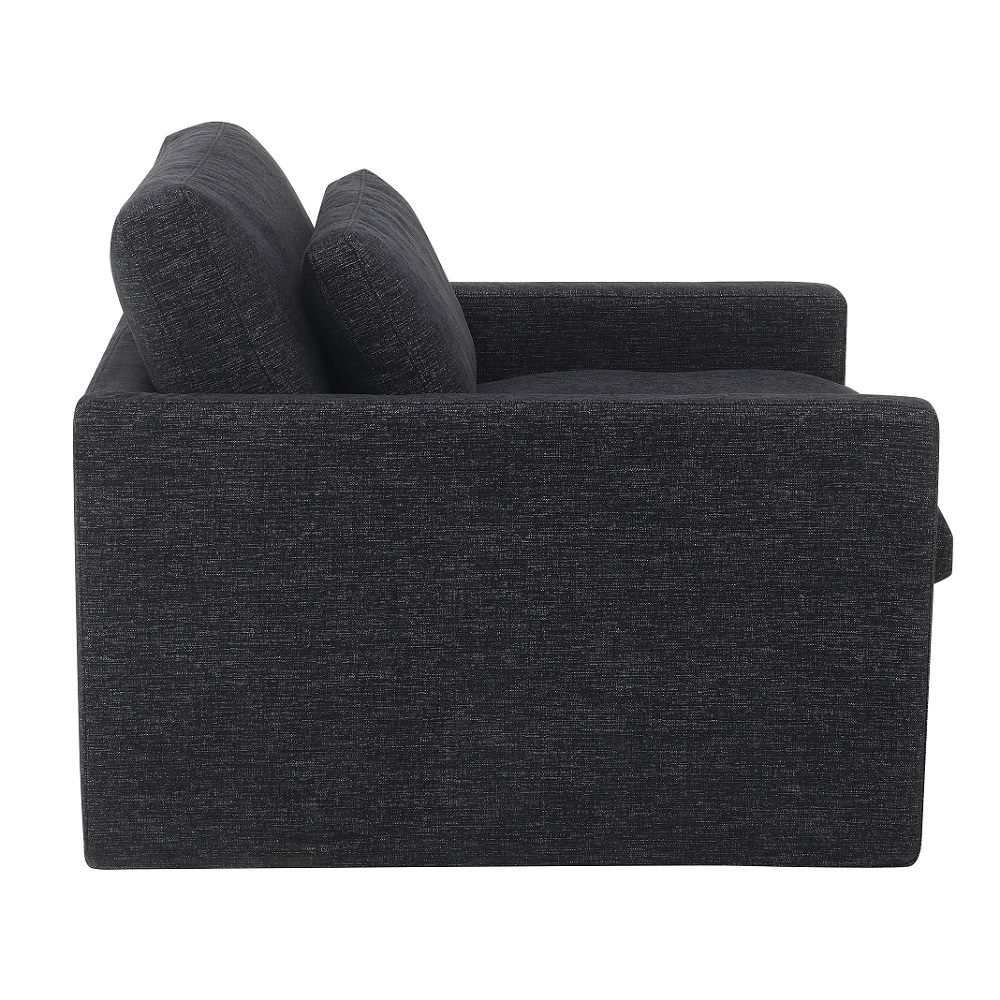 ACME™ Frederick Swivel Chair with Pillow - Dark Gray