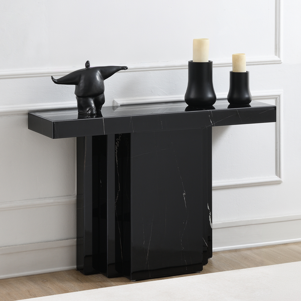 ACME - Drisana Console Table in Black Mirrored