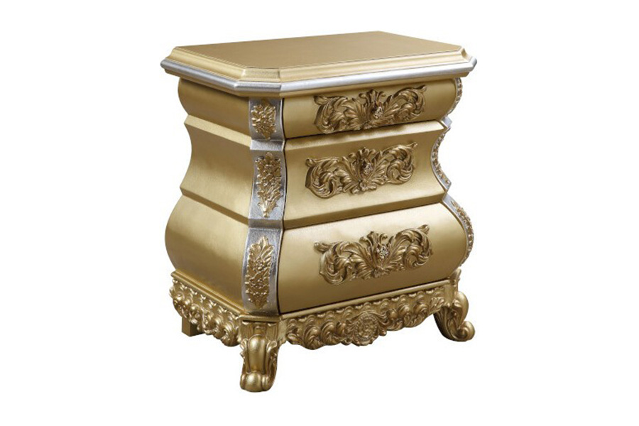 ACME - Seville Nightstand in Gold