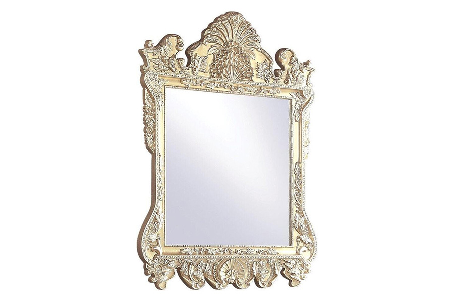 ACME - Vatican Mirror in Champagne Silver