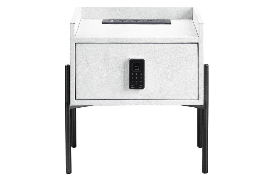 ACME - Metis Nightstand with USB & Electric Lock in Vintage White