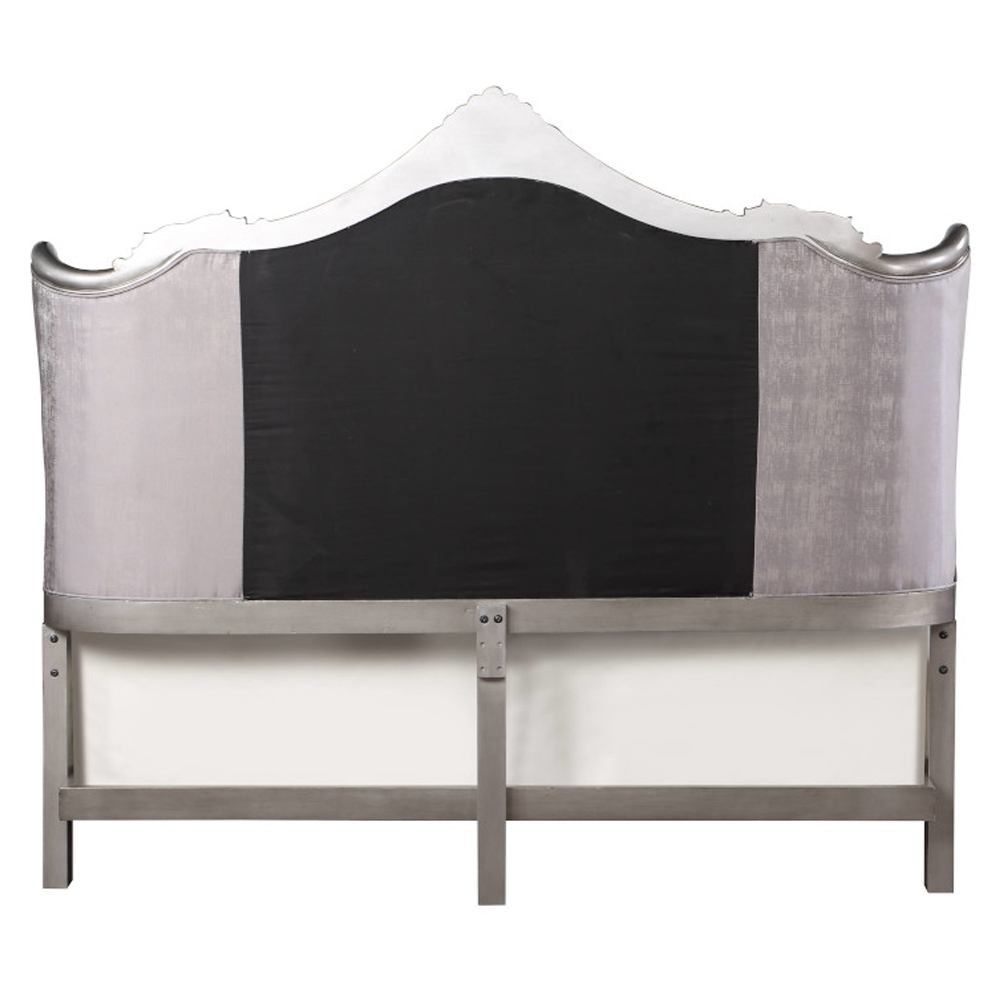 ACME Ariadne Queen Bed - Velvet/Antique Platinum