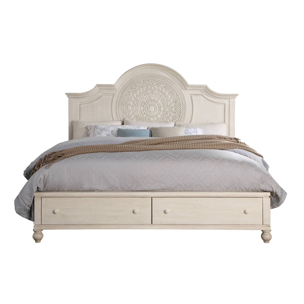 ACME Roselyne CK Bed - Antique White