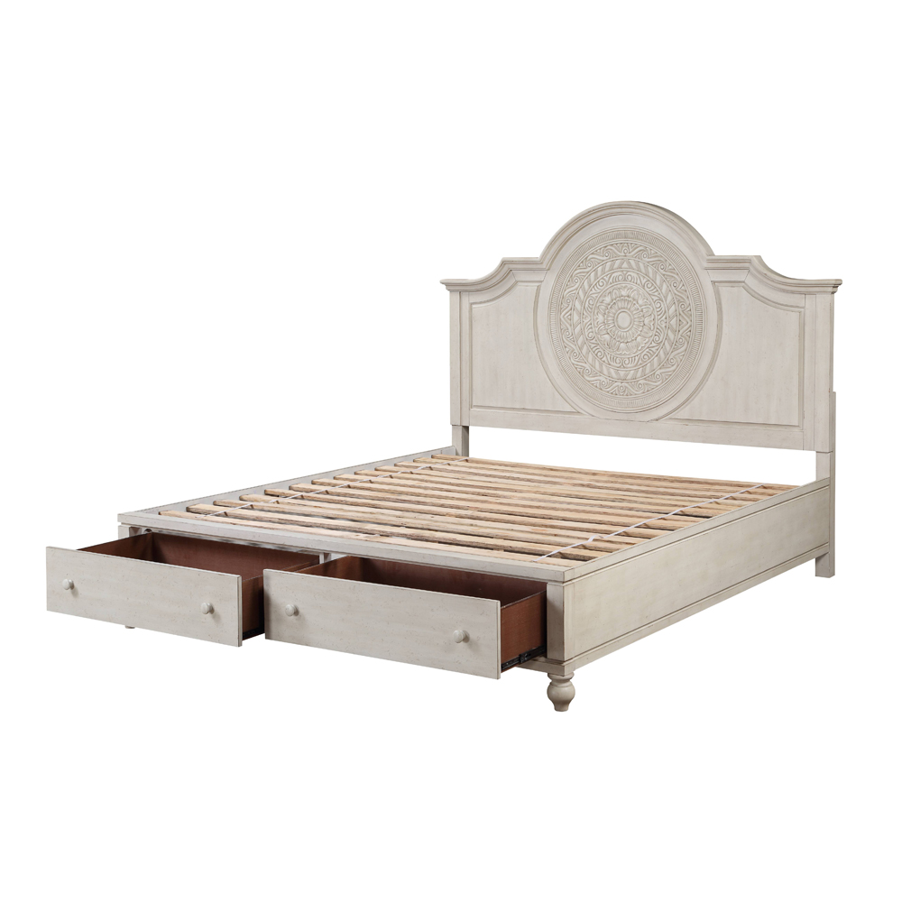 ACME Roselyne CK Bed - Antique White