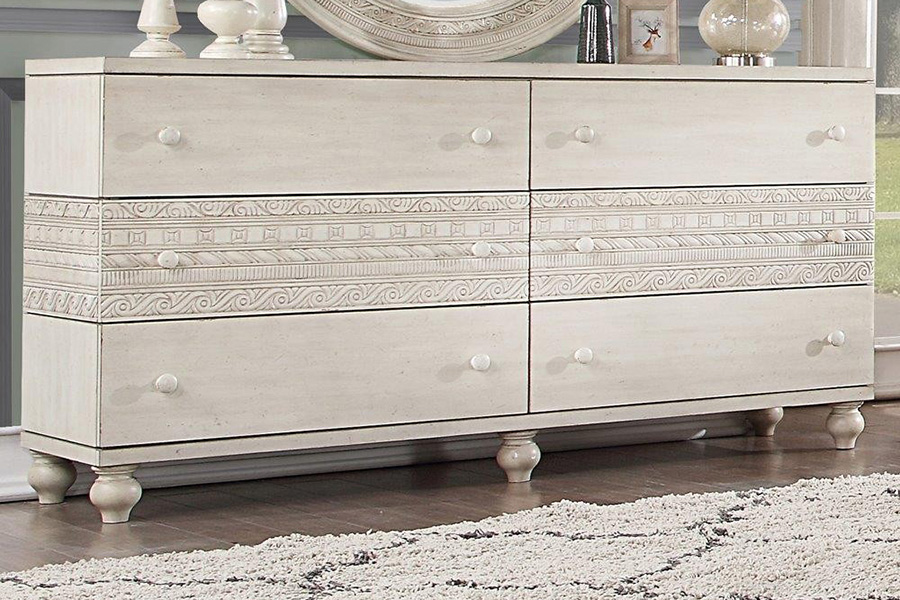 ACME - Roselyne Dresser in Antique White