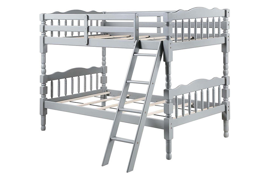 ACME Homestead Twin Over Twin Bunk Bed - Gray Finish