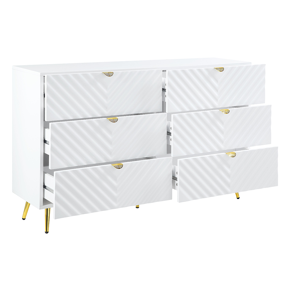 ACME - Gaines Dresser in White High Gloss (BD01037A)