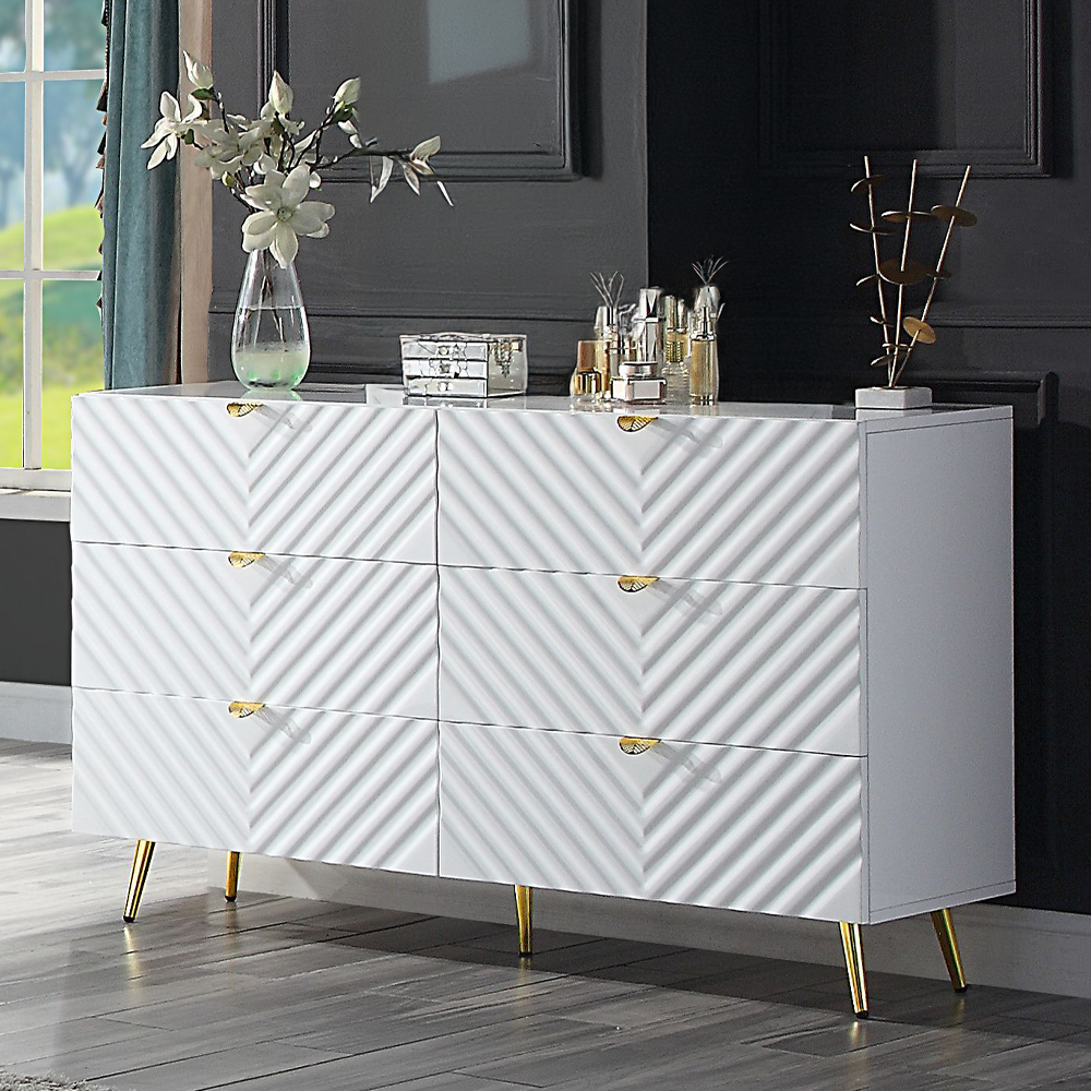 ACME - Gaines Dresser in White High Gloss (BD01037A)