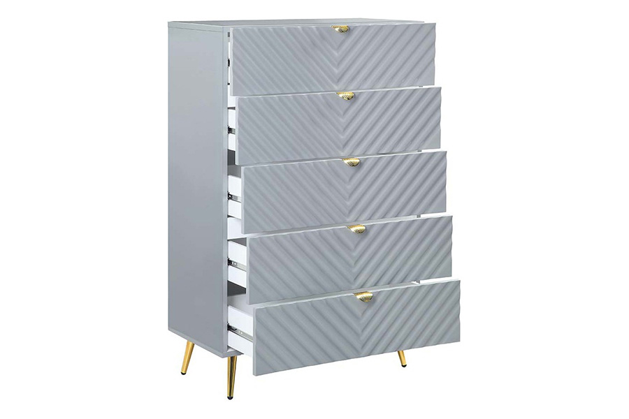 ACME Gaines Chest - Gray High Gloss Finish