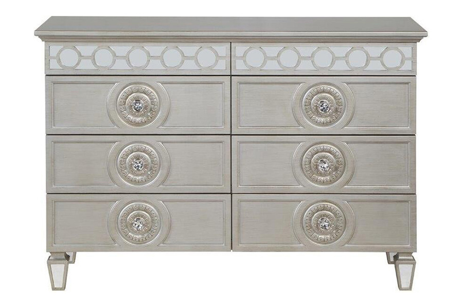 ACME - Varian Dresser in Silver/Mirrored