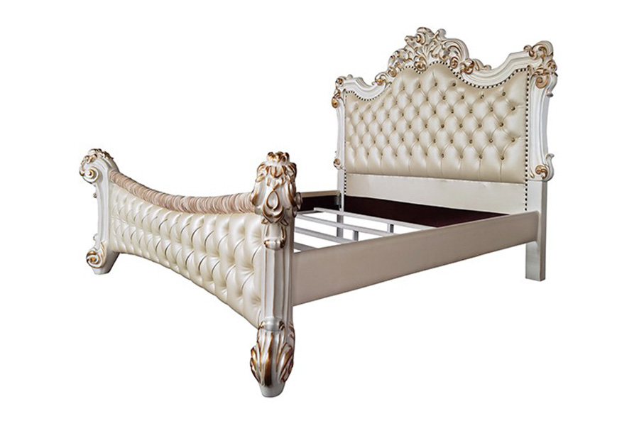 ACME Vendom Bed - Antique Pearl Finish, Eastern King Size