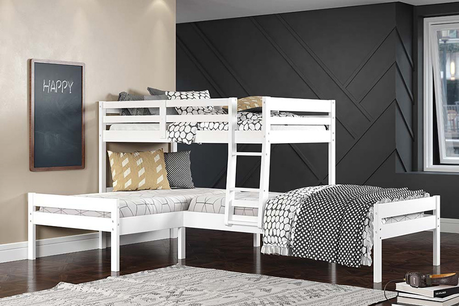 ACME - Manoela Triple Twin Bunk Bed in White