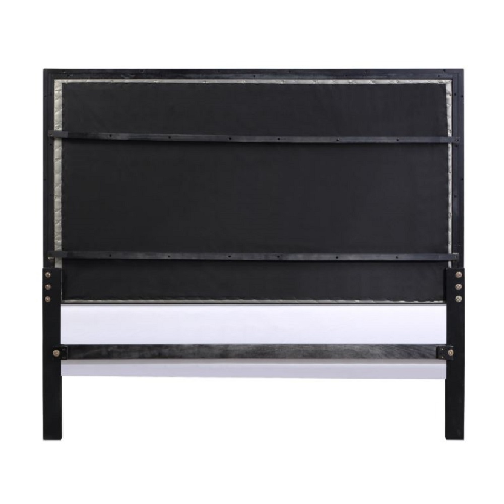 ACME Nicola EK Bed - Silver/Black