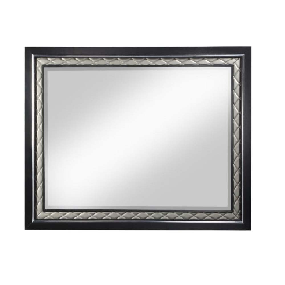 ACME - Nicola Mirror in Silver/Black