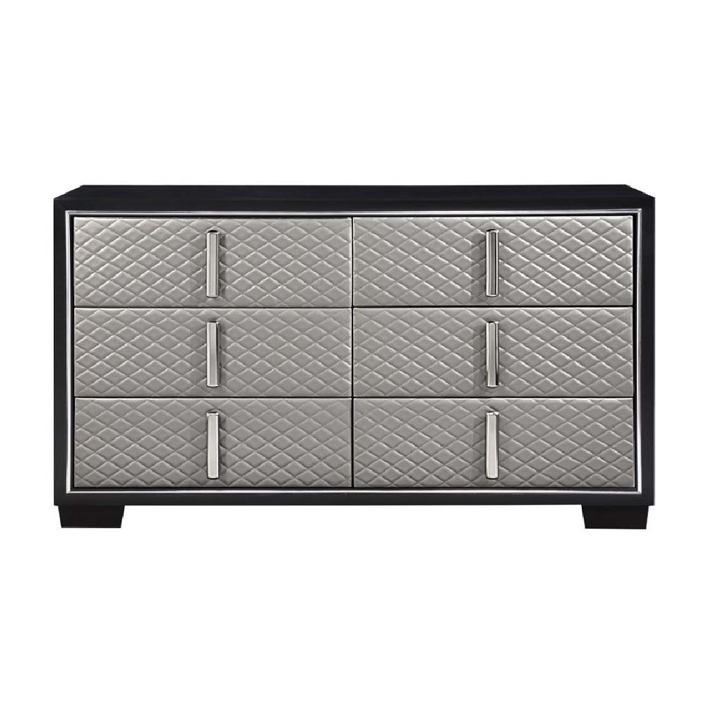 ACME - Nicola Dresser in Silver/Black