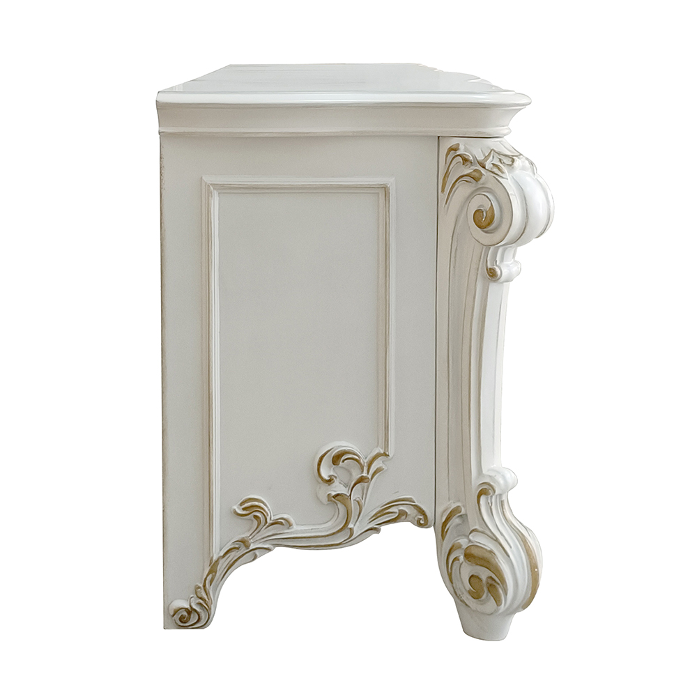 ACME Vendome Vanity Desk - Beige/Antique Silver