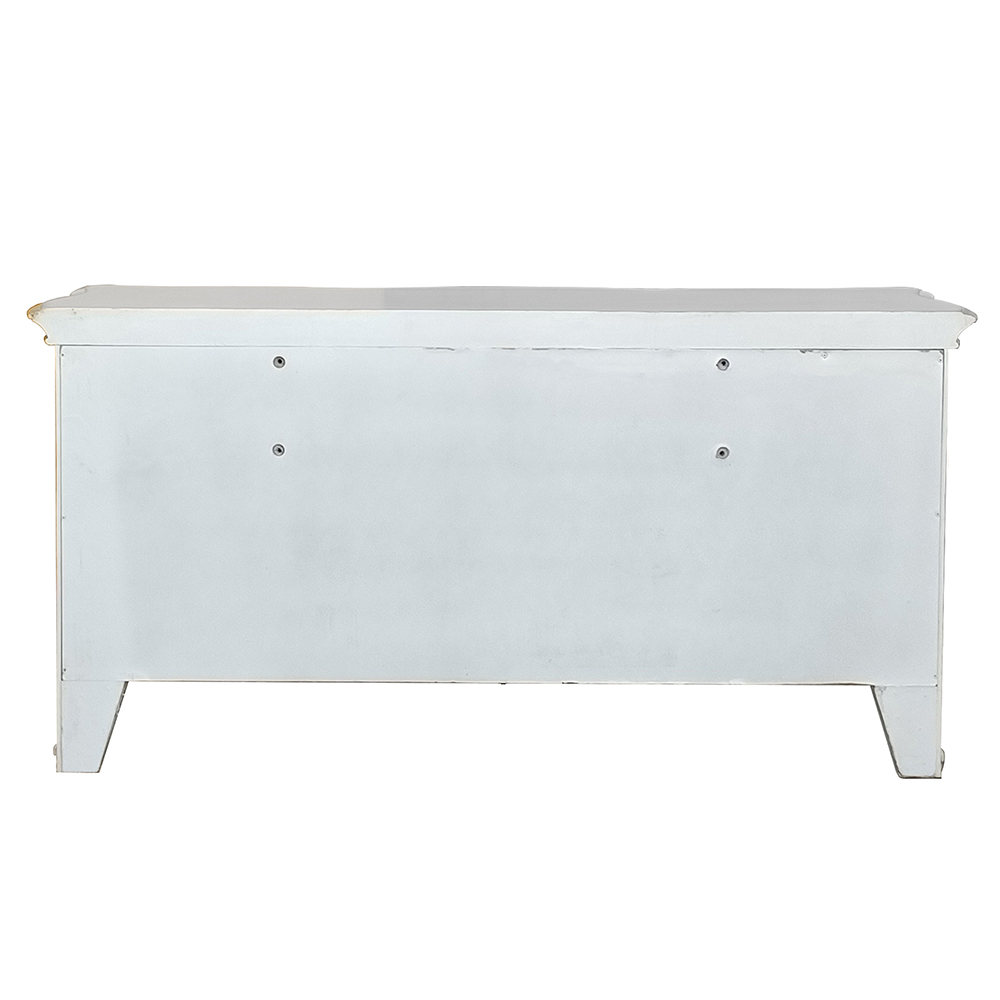 ACME Vendome Vanity Desk - Beige/Antique Silver