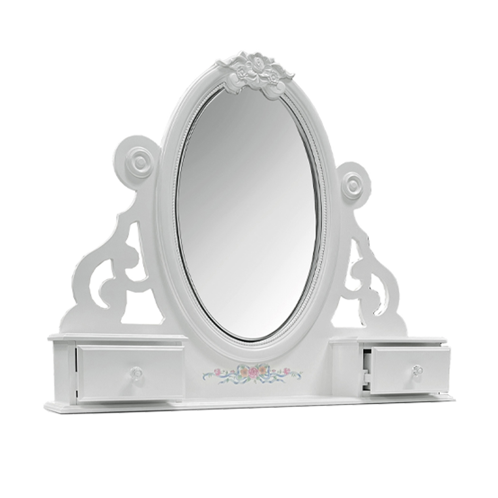 ACME Flora Mirror with Jewlery - White