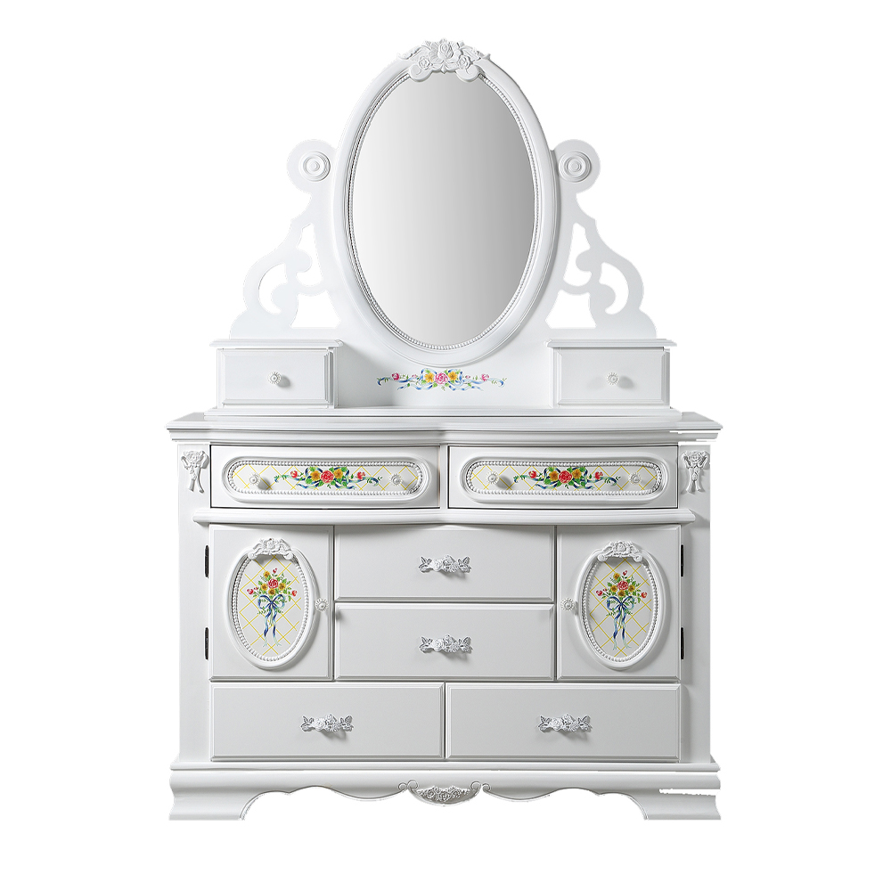 ACME Flora Mirror with Jewlery - White