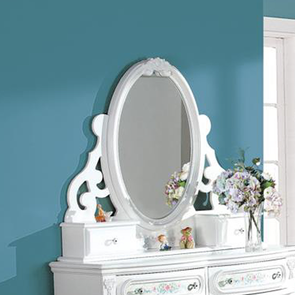 ACME Flora Mirror with Jewlery - White