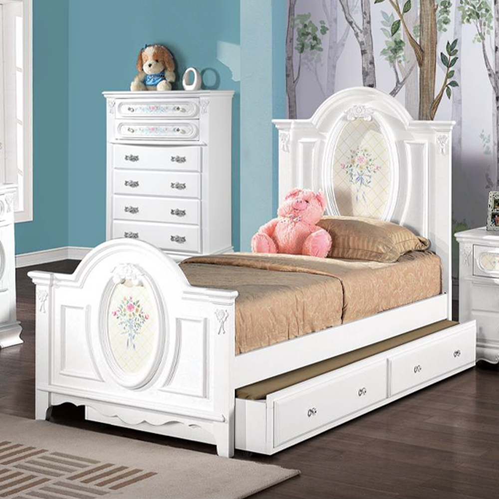 ACME Flora Twin Bed - White