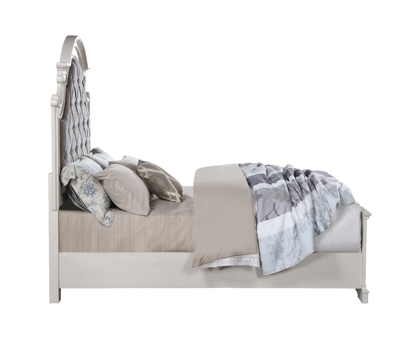 ACME Florian EK Bed - Gray Antique White