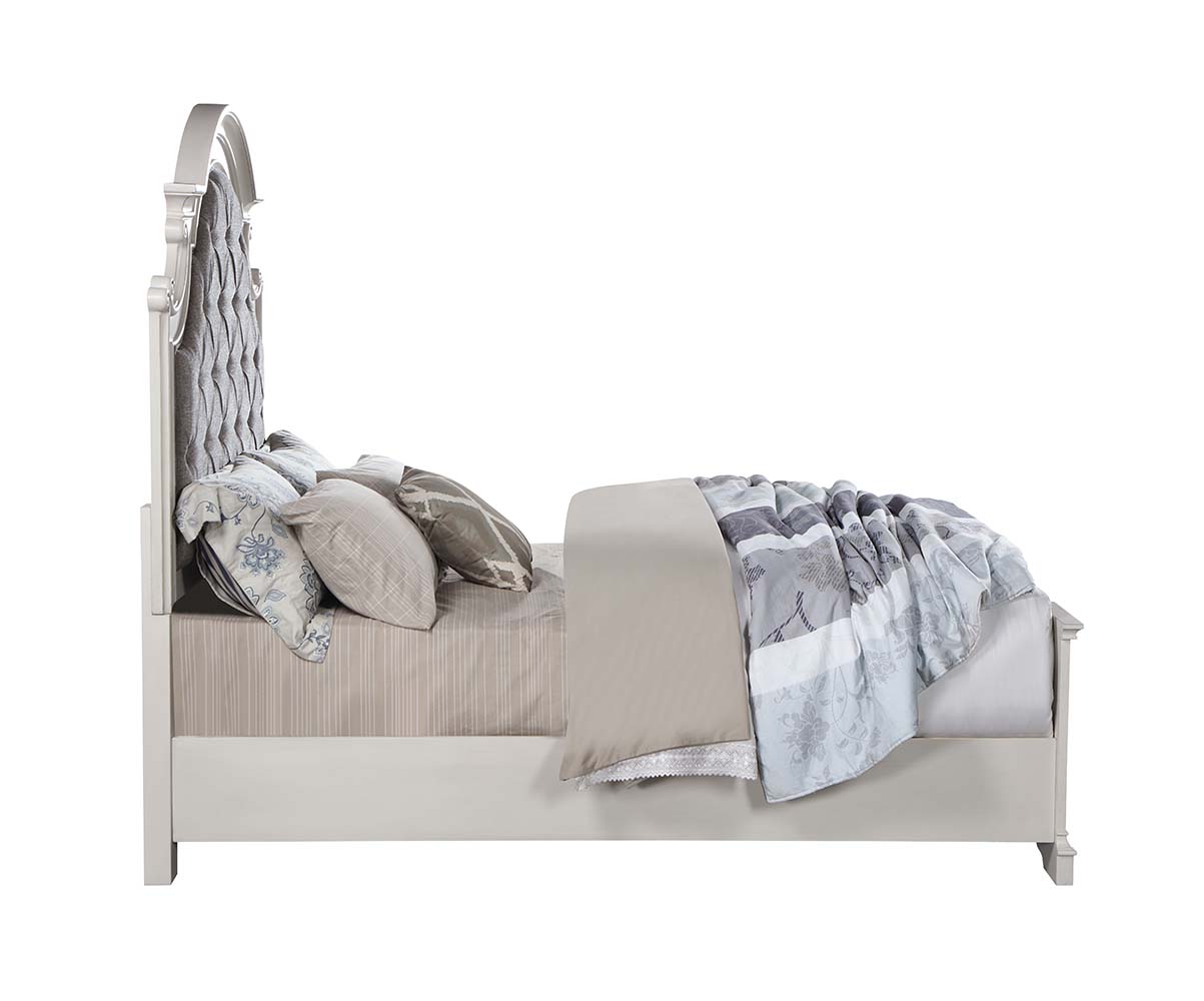 ACME Florian Queen Bed - Gray Antique White