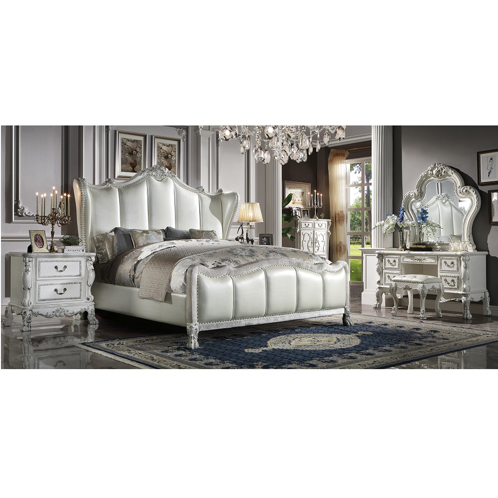 ACME Dresden II CK Bed - Synthetic/Bone White