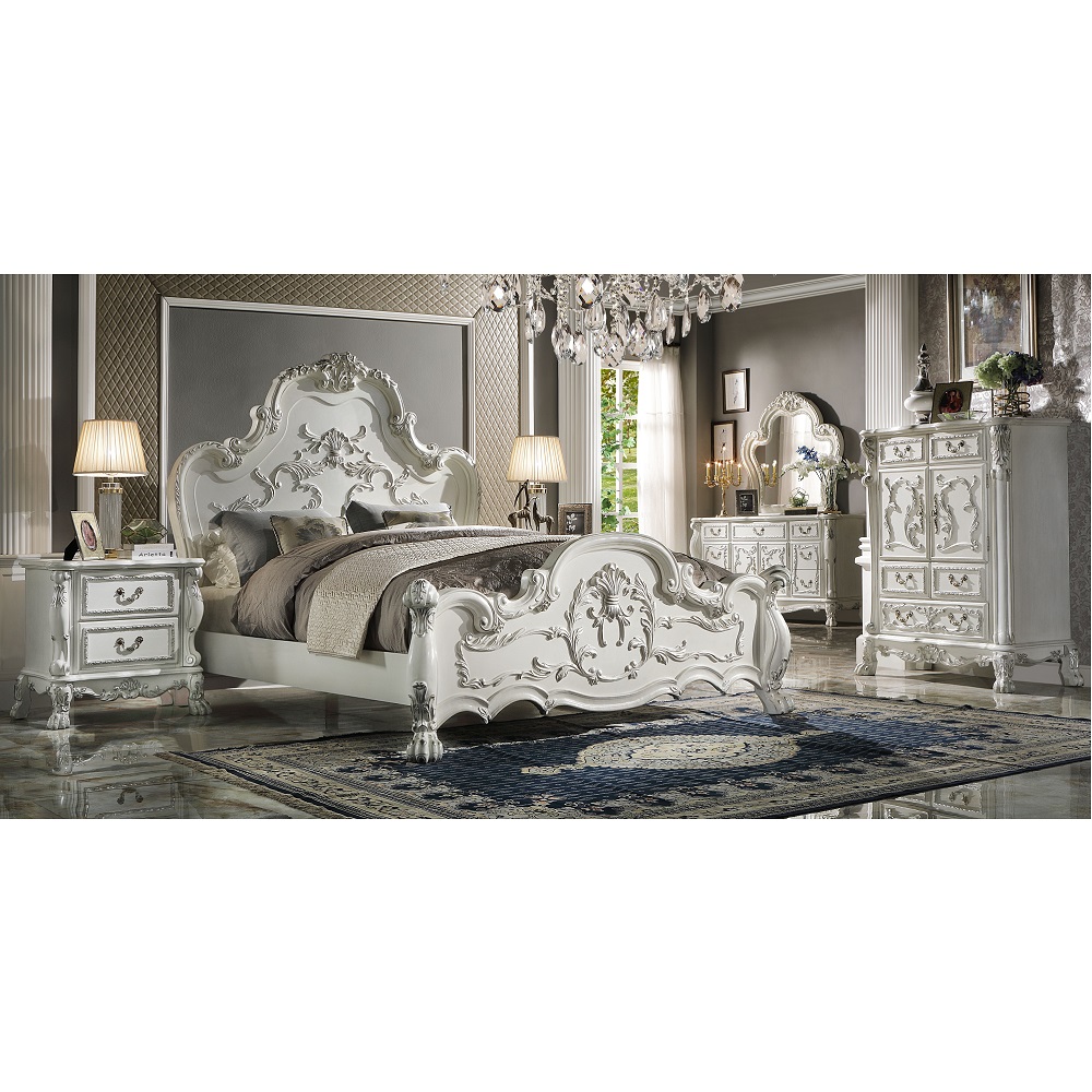 ACME Dresden CK Bed - Bone White (BD01706CK)