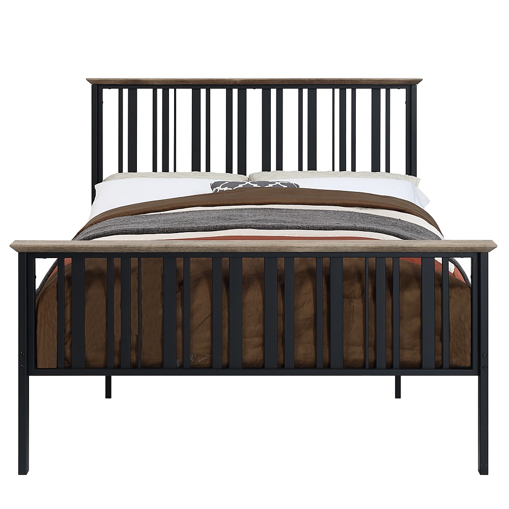 ACME Zudora Full Bed - Antique Oak/Black