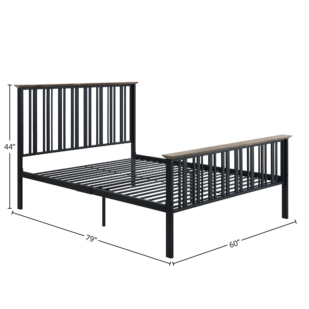 ACME Zudora Full Bed - Antique Oak/Black