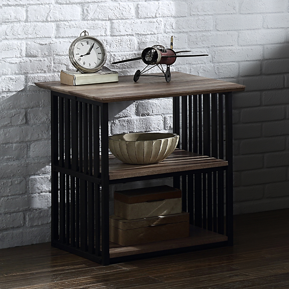 ACME - Zudora Nightstand in Antique Oak/Black