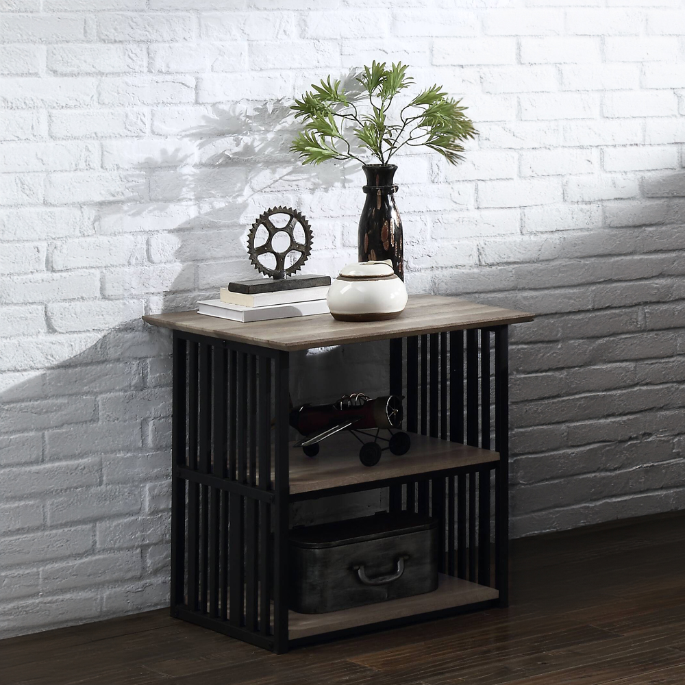 ACME - Zudora Nightstand in Antique Oak/Black