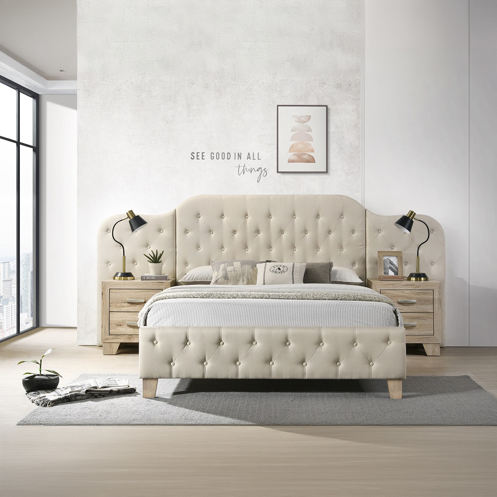 ACME Ranallo Ek Wall Bed - Beige Linen/Natural