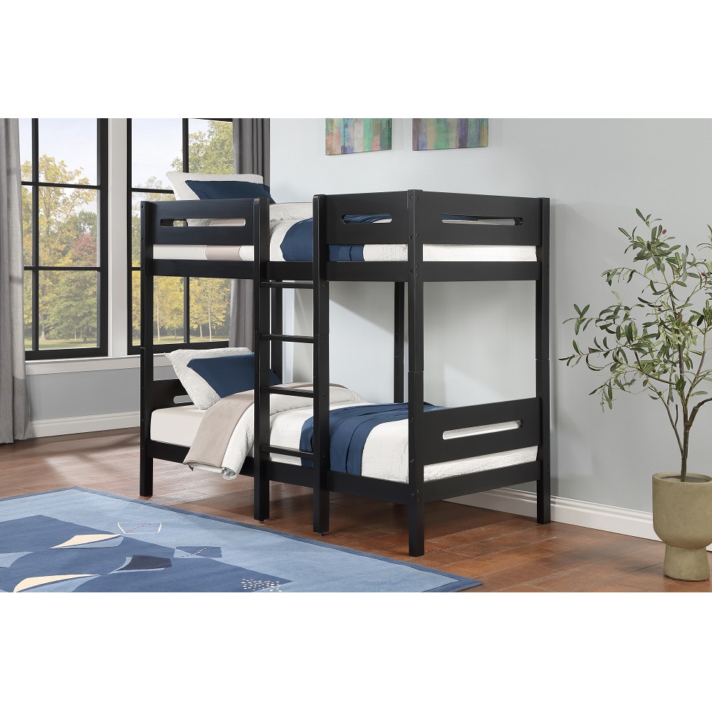 ACME - Ekko Twin/Twin Bunk Bed in Black