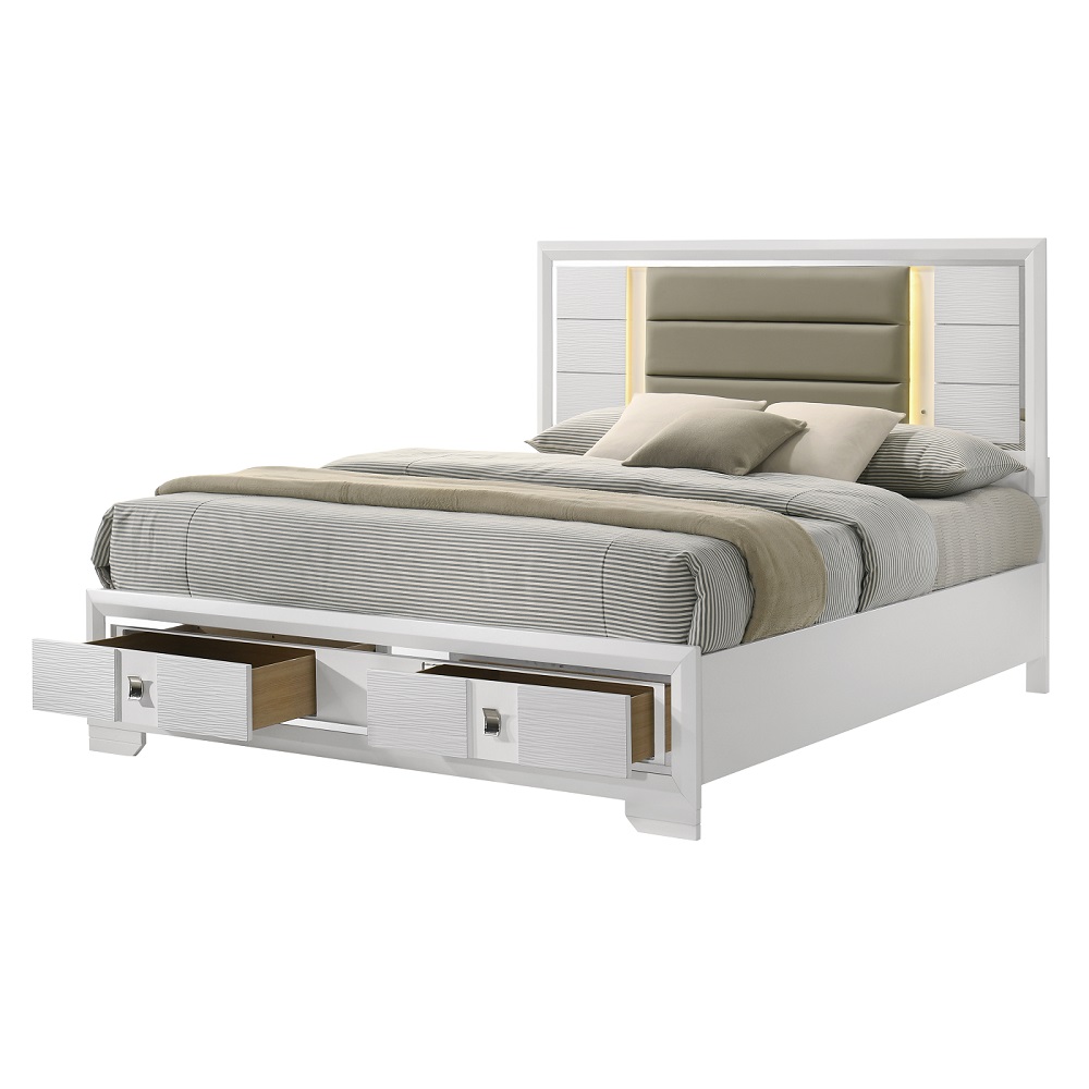 ACME - Elain Bed with Led & Storage