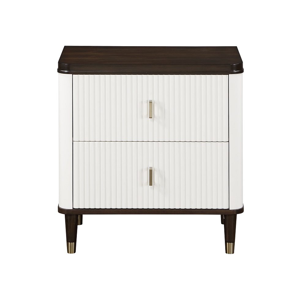 ACME - Carena Nightstand with Usb in White/Brown