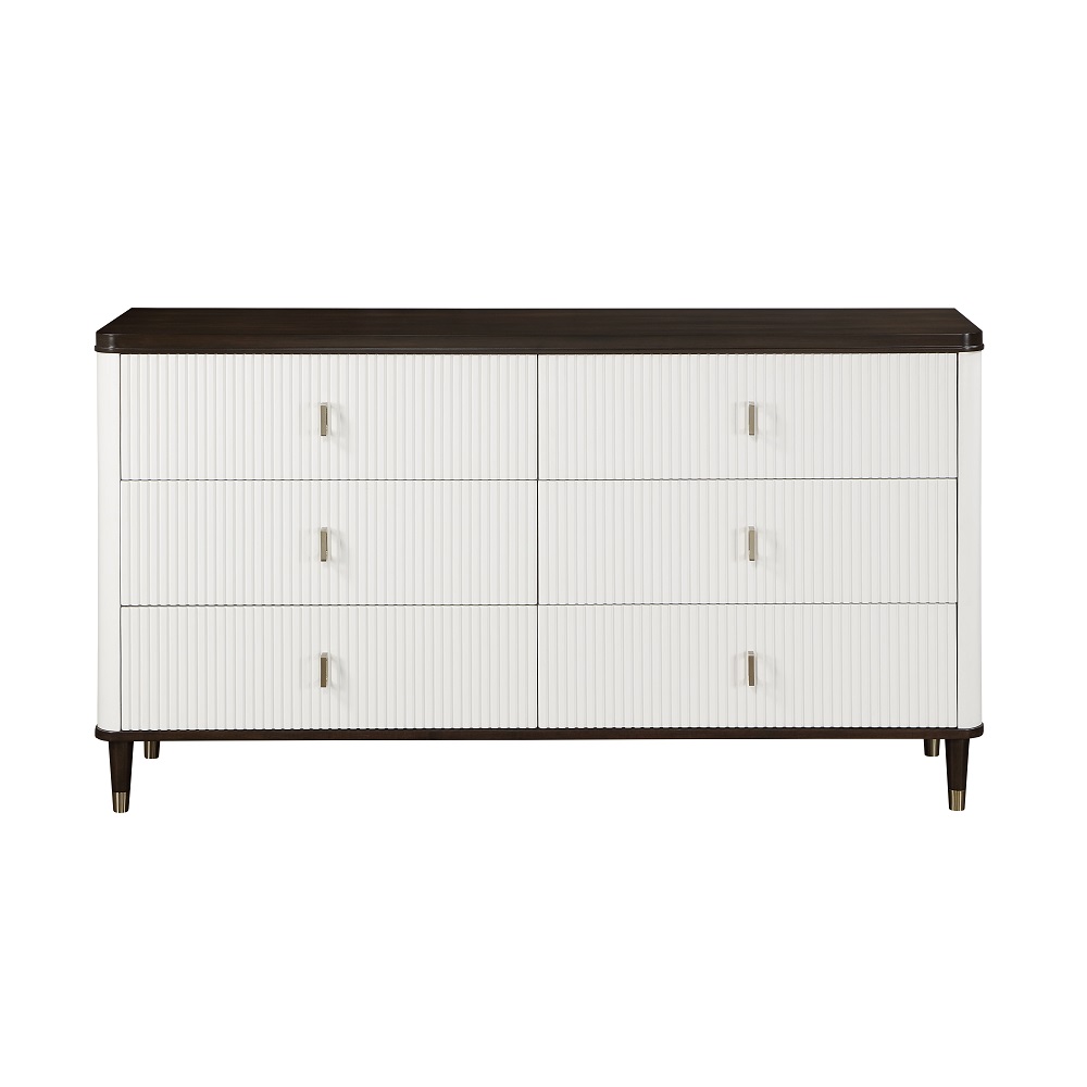 ACME - Carena Dresser with Jewelry Tray in White/Brown