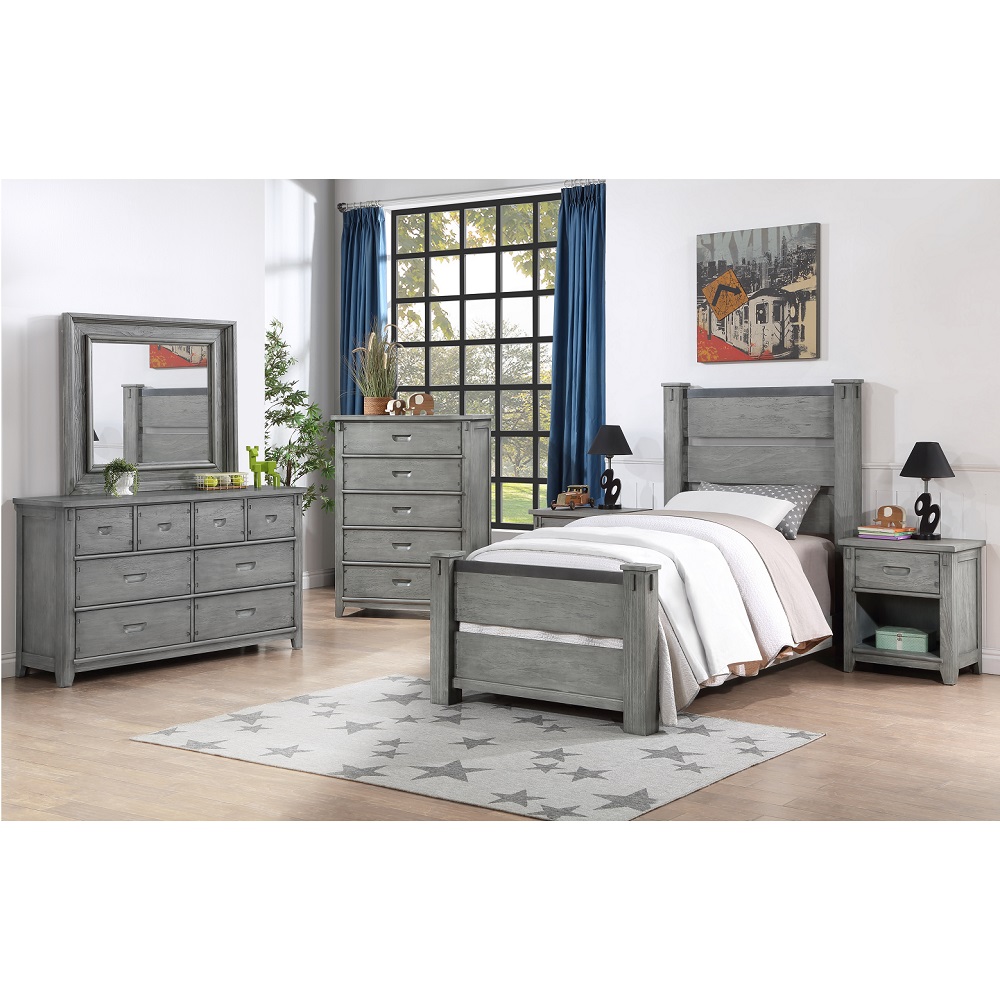 ACME Veda Nightstand with 1 Drawer - Gray