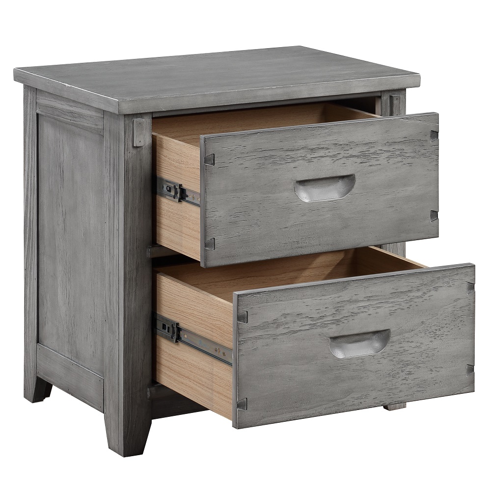 ACME Veda Nightstand with 2 Drawers - Gray