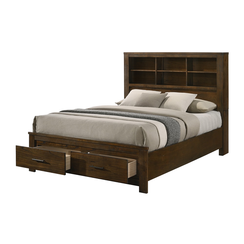 ACME Merrilee II EK Bed with Storage - Oak