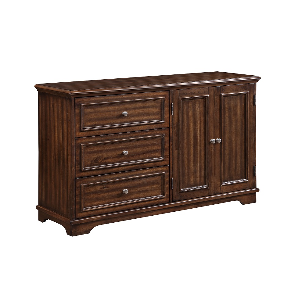 ACME Franklin 4Pc Pack Full Bed Set - Brushed Walnut