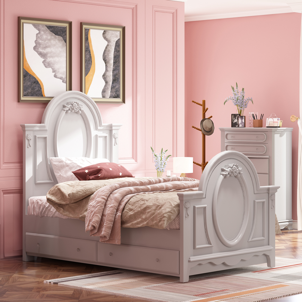 ACME Flora Full Bed - Gray