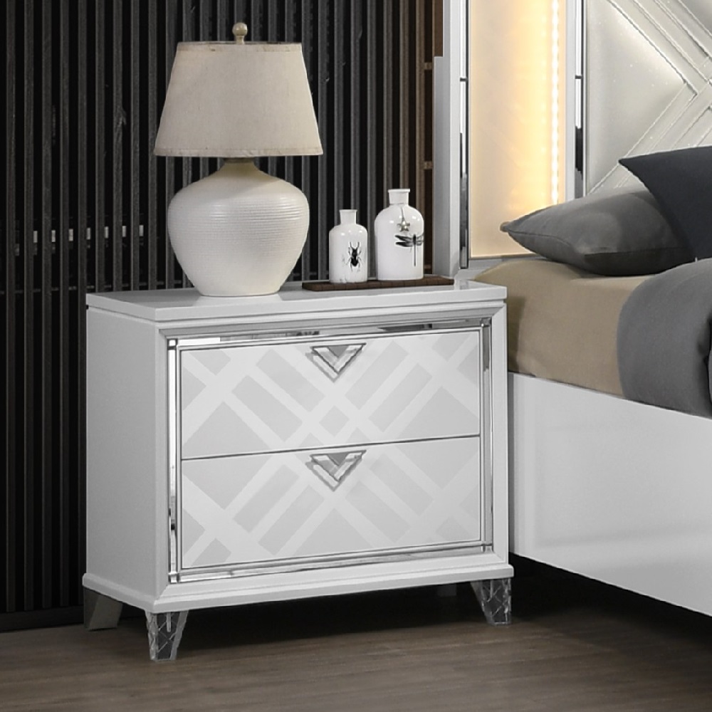 ACME Skylar Nightstand - Pearl White (BD02249)