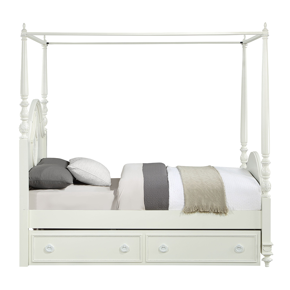 ACME - Dorothy Full Post Bed in Ivory