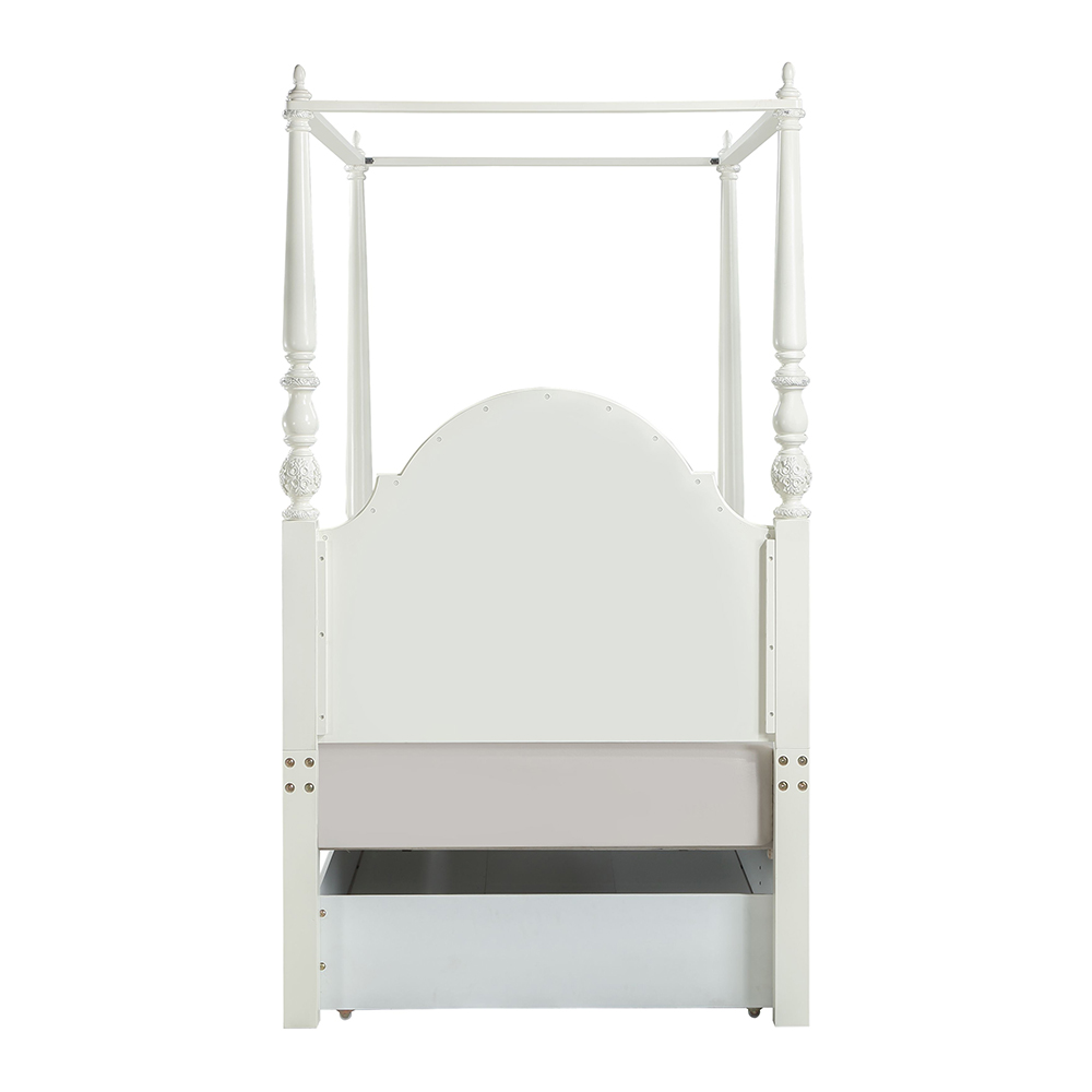 ACME - Dorothy Twin Post Bed in Ivory