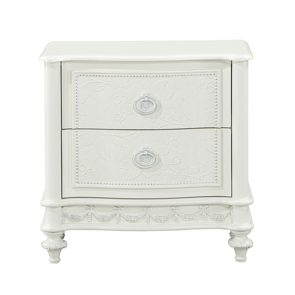 ACME - Dorothy Nightstand with 2 Drawers in Ivory