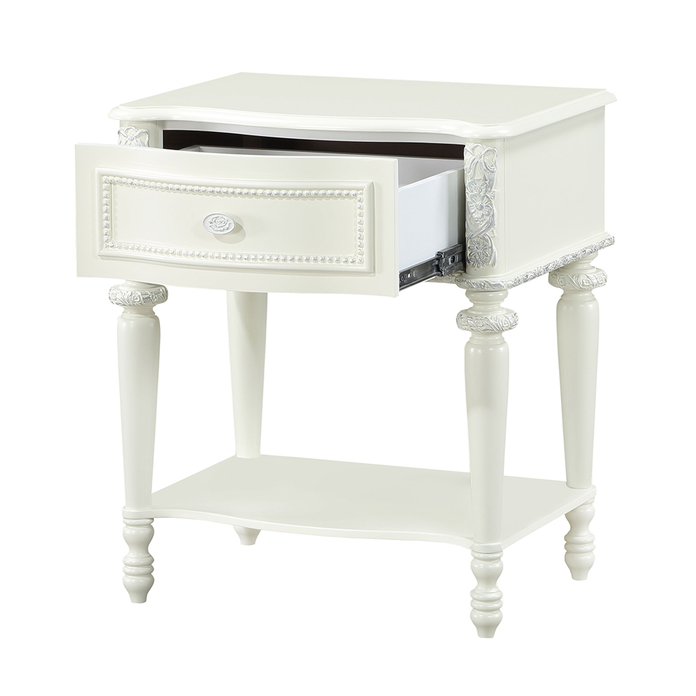 ACME Dorothy Nightstand with 1 Drawer - Ivory