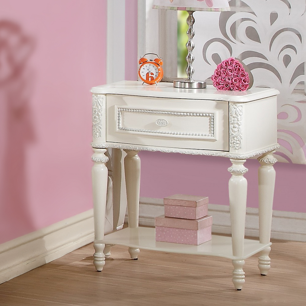 ACME Dorothy Nightstand with 1 Drawer - Ivory